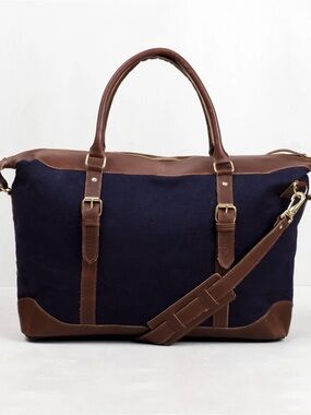 United By Blue Navy Trafford Canvas Weekender